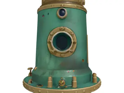 Corroded Submarine Periscope 3D Model 3D model