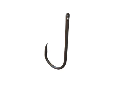 Fishing Hook v1 002 Low-poly 3D model