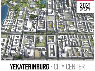 Yekaterinburg Low-poly 3D model