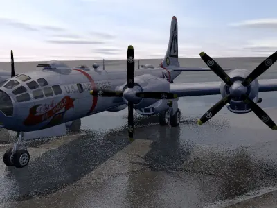 Boeing B-50 Superfortress 3D model
