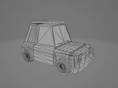 Low Poly Offroad car Free low-poly 3D model