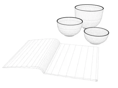 Bowls and Magazine - FREE Free 3D model