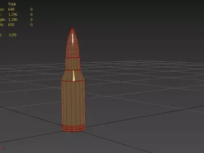 300 Olympic SSM Ammo Low-poly 3D model