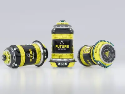 Sci-Fi Weapons Pack Low-poly 3D model