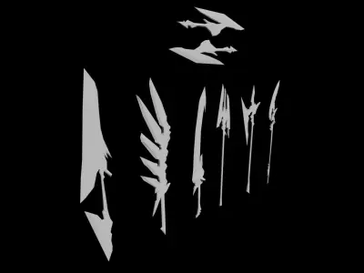 Fantasy Weapon Pack Low-poly 3D model