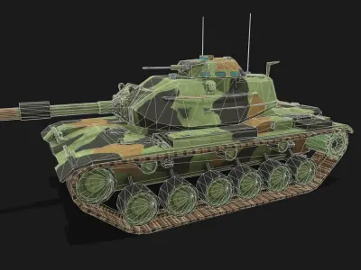 Tank M60 Patton Low-poly 3D model