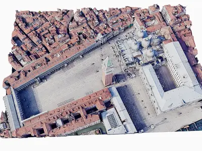 St Marks Square - Piazza San Marco Low-poly 3D model