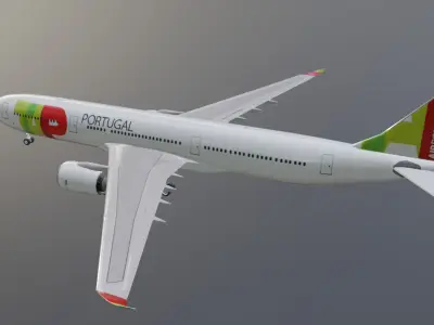 TAP Air Portugal Airbus a330-900neo model with cockpit Low-poly 3D model