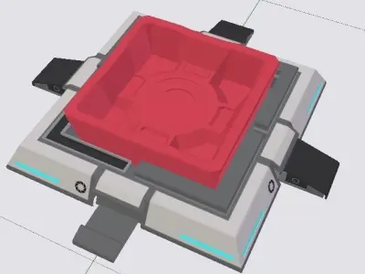 Sci-Fi Platform 02 Low-poly 3D model