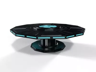 Sci-Fi Conference Table - Game Ready Low-poly 3D model