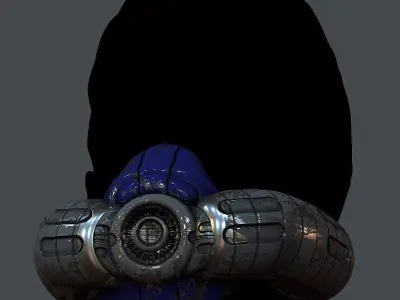 Gas mask helmet 3d model scifi Low-poly Low-poly 3D model Low-poly 3D model