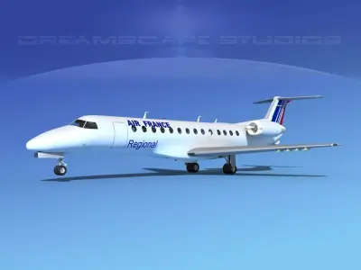 Embraer ERJ-135 Air France Reg 3D model