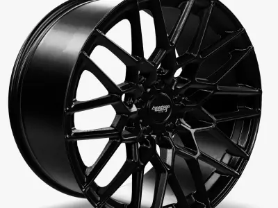 American Racing AR924 Crossfire Wheel Satin Black Low-poly 3D model