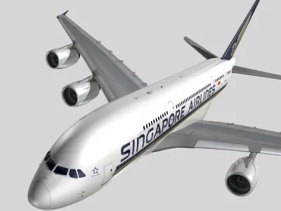 Airbus A-380 Singapore Airlines 3D model