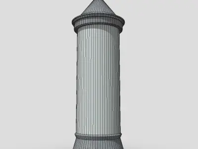 Advertising Column 2 Low-poly 3D model