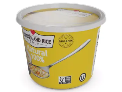 Soups and broths Chicken and Rice Soup Low-poly 3D model