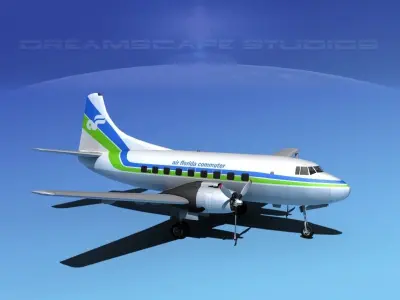 Martin 202 Air Florida Commuter 3D model