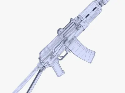 AKS-74U Submachine Gun Low-poly 3D model purchase