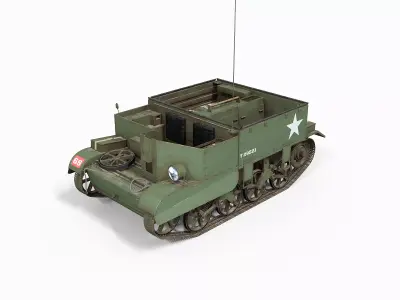 Universal Carrier Tank Low-poly 3D model
