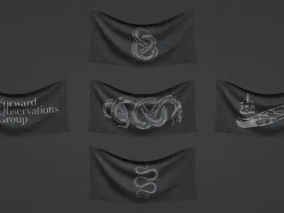 3DMA PATCHES AND FLAGS Free low-poly 3D model