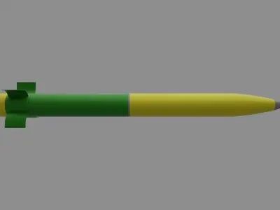 MLRS HIMARS Artillery Rockets And Missiles Pack Low-poly 3D model