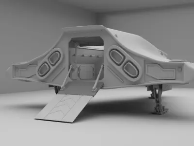 Sci-Fi Spaceship - DeLacy Cutlass Mk1 3D model