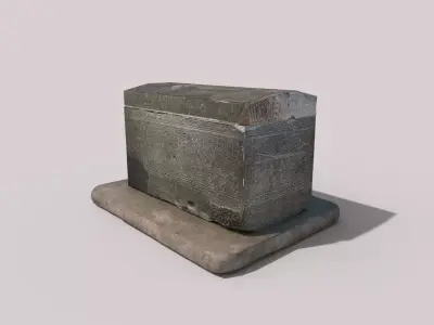 Egyptic Sarcophagus Low-poly 3D model