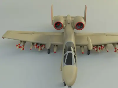 A-10 Thunderbolt II fighter jet 3D model