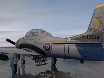 North American T-28 Trojan 3D model