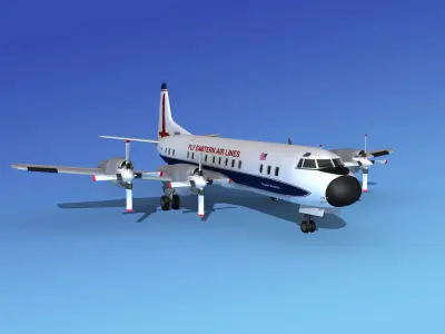 Lockheed L-188 Electra II HP Eastern Airlines 2 3D model