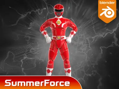 Red Ranger - Mighty Morphin Power Rangers The Movie 3D model