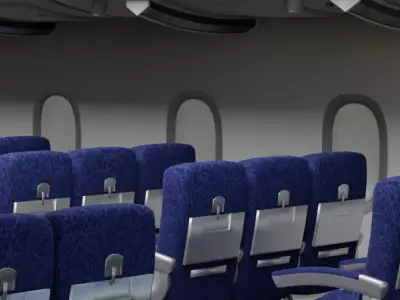 Airplane Cabin Low-poly 3D model purchase