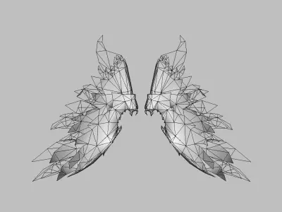 Custom Wings Low-poly 3D model
