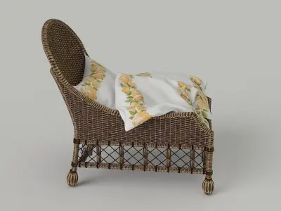 Lounge chair 3D model 6