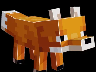 Minecraft Fox 3D Model 3D model