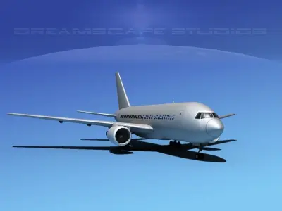 Boeing 767-200ER Bare Metal 3D model