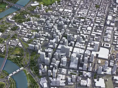 Edmonton Low-poly 3D model