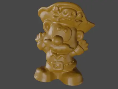 Pirate toy with hat 3D print model