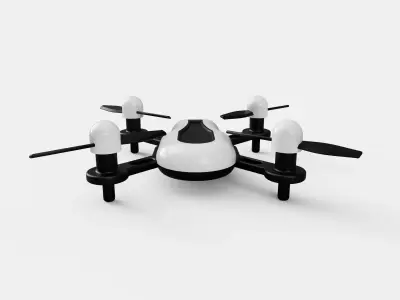 Drone rc quadcopter Low-poly 3D model