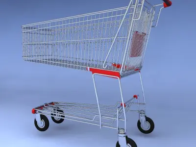 Shopping cart 3D Model 3D model