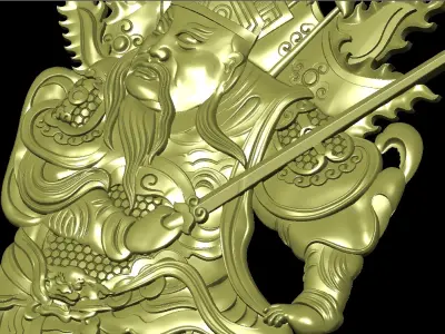 Ancient Chinese mythology of military generals and sect gods 3D print model
