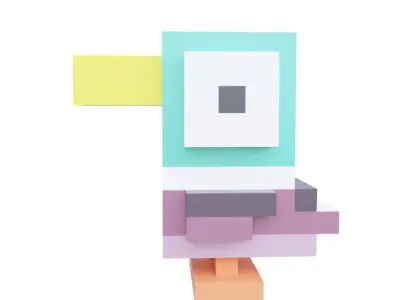 Duck Duck Isometric Low-poly 3D model