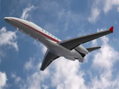Bombardier Learjet 85 private jet 3D model