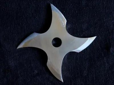 The Suriken star shaped blade Free low-poly 3D model