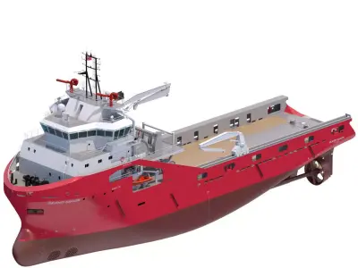 75 m AHTS Supply Vessel Skandi Saigon 3D model