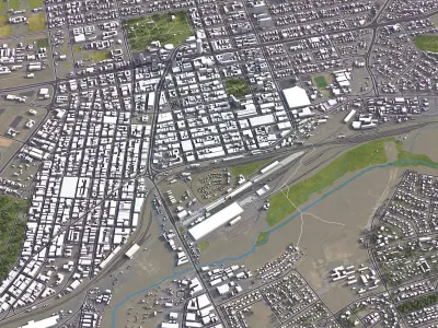 Harare - 3D City Low-poly 3D model