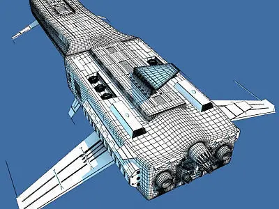 Set of 2 Spaceships 3D model