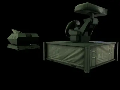 OERLIKON SKYSHIELD Air-defence system Low-poly 3D model