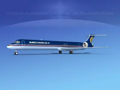McDonnell Douglas MD83 Midwest 3D model