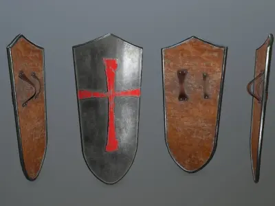 shield set 1 roman soldier Low-poly 3D model